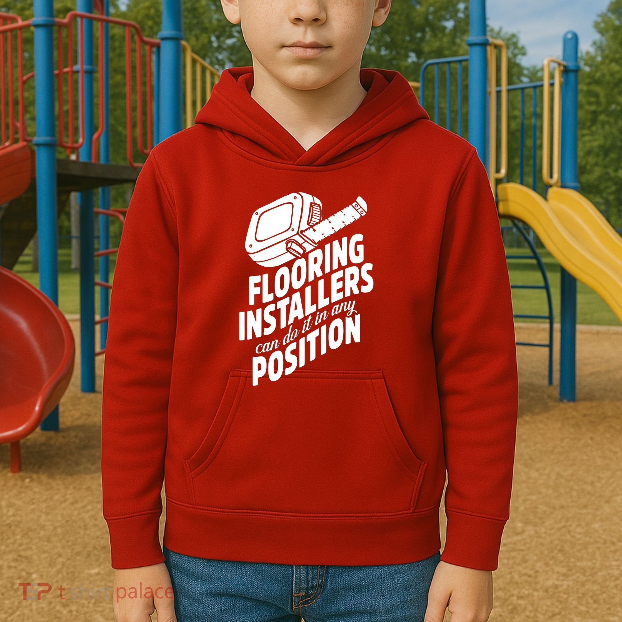 Contractor Position Floor Installation Kids Hoodie