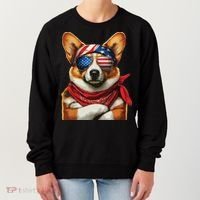 Corgi Patriotic Fourth Of July Women's Sweatshirt thumb 0