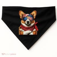 Corgi Patriotic Fourth Of July USA-Made Doggie Bandana thumb 0