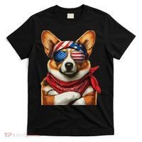 Corgi Patriotic Fourth Of July T-Shirt thumb 0