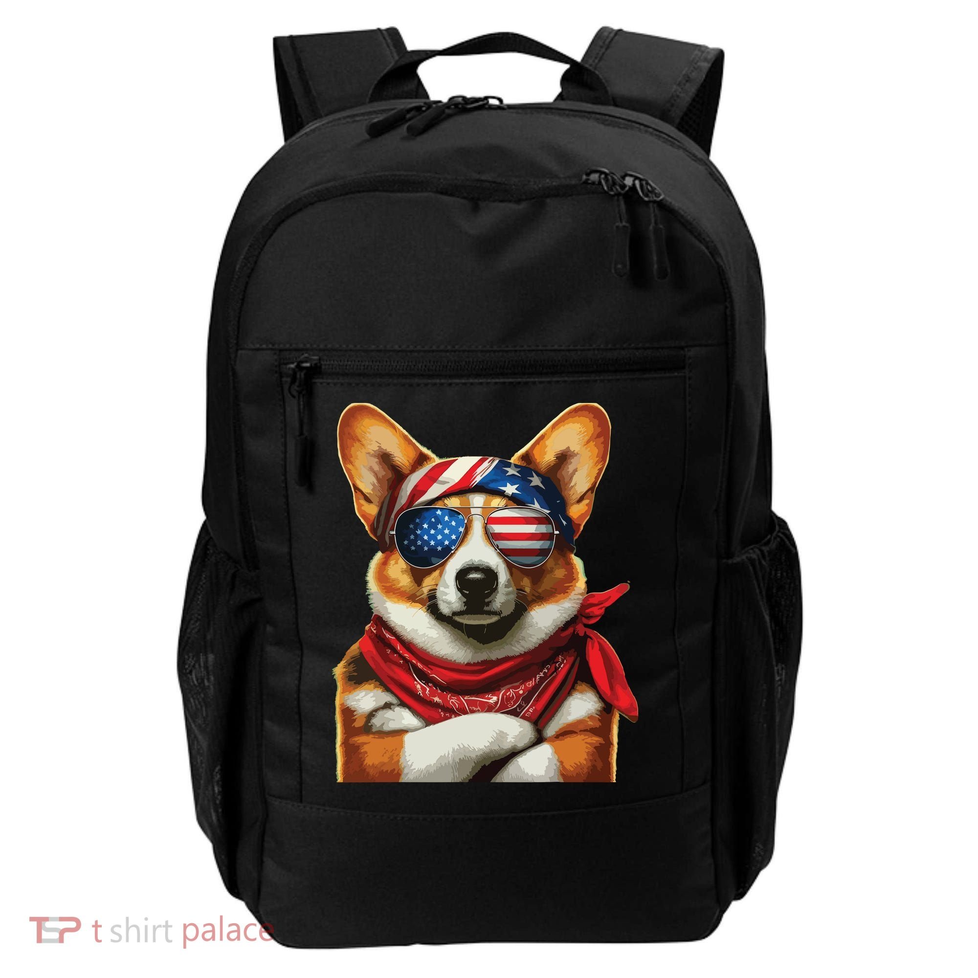 Corgi Patriotic Fourth Of July Backpack
