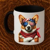 Corgi Patriotic Fourth Of July Coffee Mug thumb 2