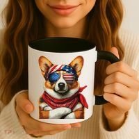 Corgi Patriotic Fourth Of July Coffee Mug thumb 3