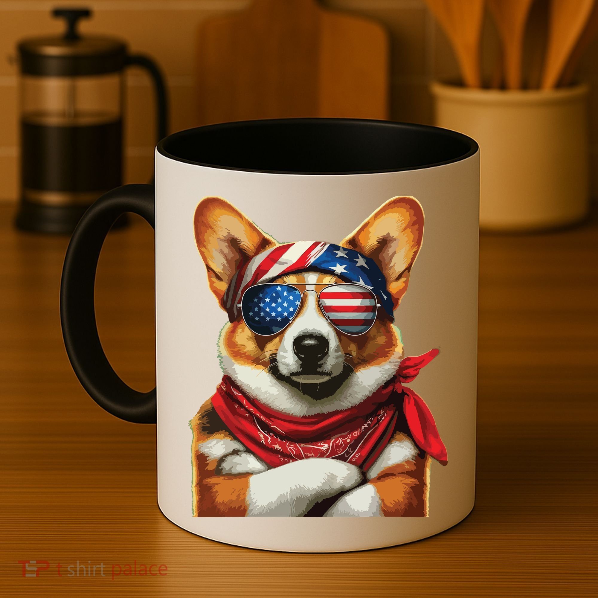 Corgi Patriotic Fourth Of July Coffee Mug
