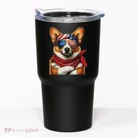 Corgi Patriotic Fourth Of July Tumbler thumb 0
