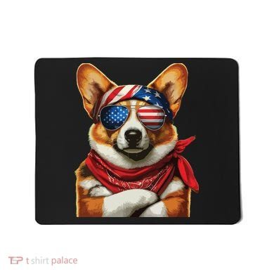 Corgi Patriotic Fourth Of July Mousepad