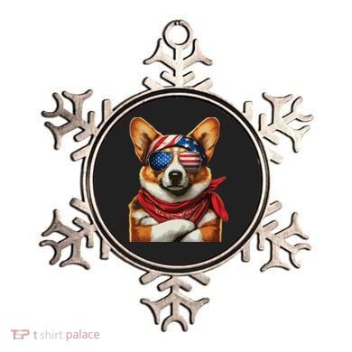 Corgi Patriotic Fourth Of July Ornament