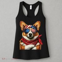 Corgi Patriotic Fourth Of July Women's Tank Top thumb 3