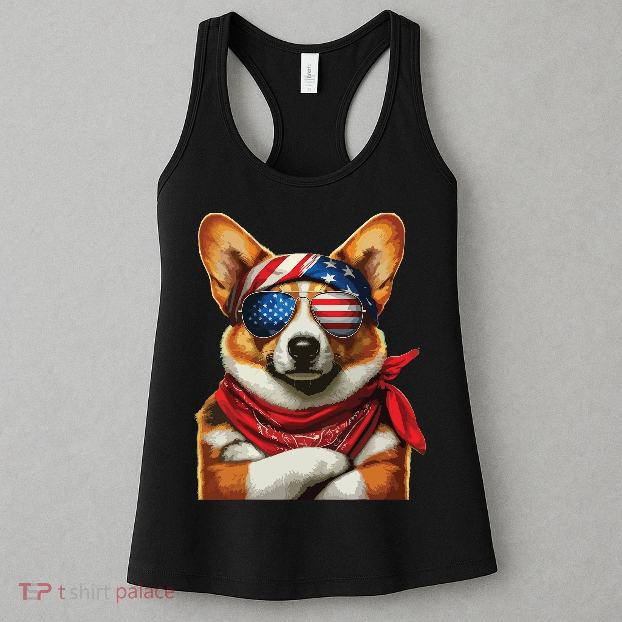 Corgi Patriotic Fourth Of July Women's Tank Top