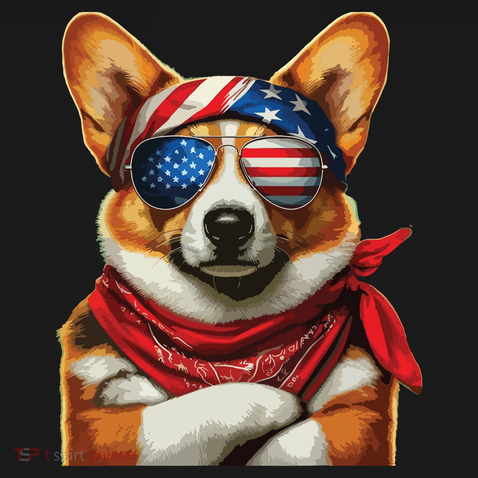 Corgi Patriotic Fourth Of July Women's Tank Top