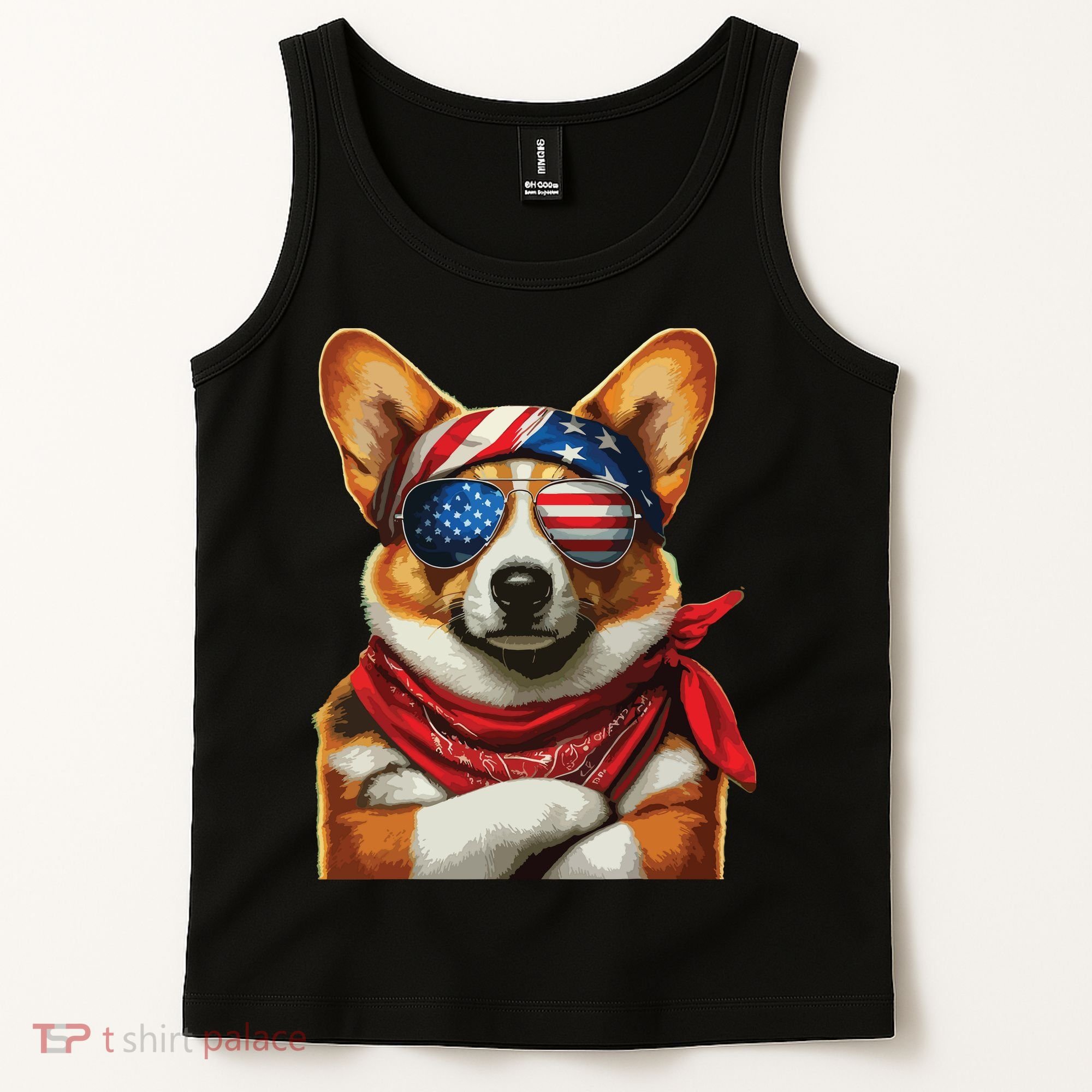 Corgi Patriotic Fourth Of July Tank Top