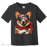 Corgi Patriotic Fourth Of July Toddler T-Shirt thumb 0