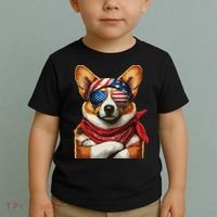 Corgi Patriotic Fourth Of July Toddler T-Shirt thumb 2