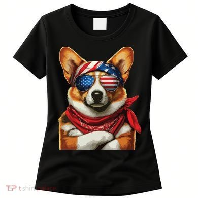 Corgi Patriotic Fourth Of July Women's T-Shirt