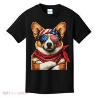 Corgi Patriotic Fourth Of July Kids T-Shirt thumb 0