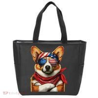 Corgi Patriotic Fourth Of July Tote Bag thumb 0