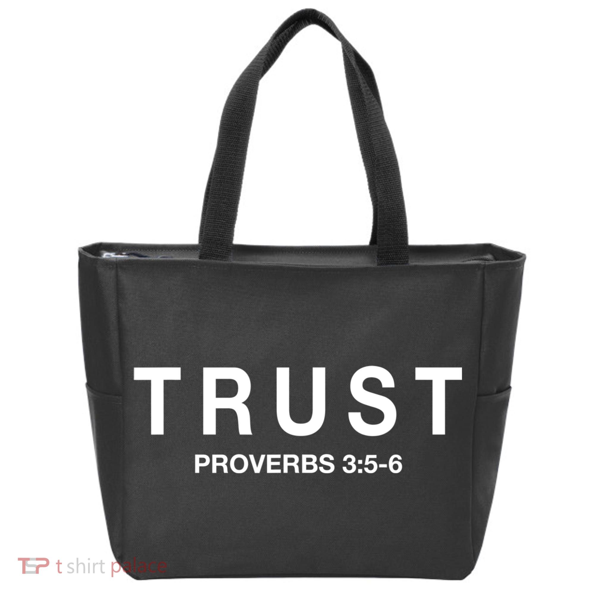 Cool Proverbs For Christians Proverbs 3:56 About Trust Tote Bag