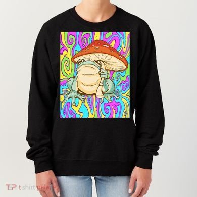 Chief Psychedelic Frog Toad Holding Trippy Mushroom Women's Sweatshirt