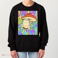 Chief Psychedelic Frog Toad Holding Trippy Mushroom Women's Sweatshirt thumb 0