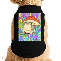 Chief Psychedelic Frog Toad Holding Trippy Mushroom Doggie Tank thumb 0