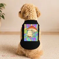 Chief Psychedelic Frog Toad Holding Trippy Mushroom Doggie Tank thumb 2