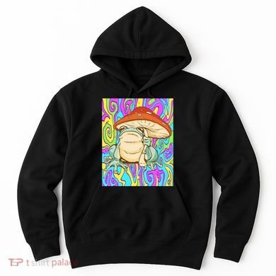 Chief Psychedelic Frog Toad Holding Trippy Mushroom Hoodie