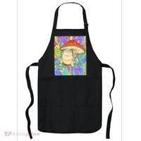 Chief Psychedelic Frog Toad Holding Trippy Mushroom Apron thumb 0
