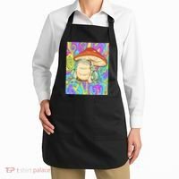 Chief Psychedelic Frog Toad Holding Trippy Mushroom Apron thumb 2