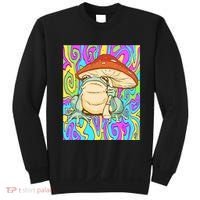 Chief Psychedelic Frog Toad Holding Trippy Mushroom Sweatshirt thumb 0