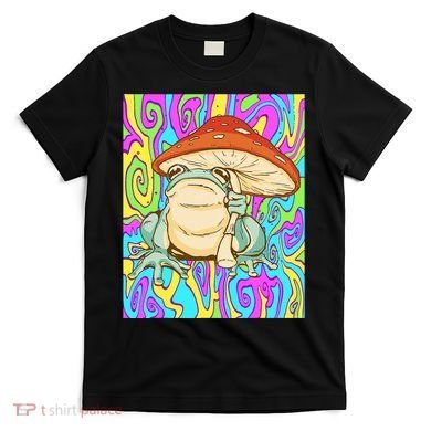 Chief Psychedelic Frog Toad Holding Trippy Mushroom T-Shirt