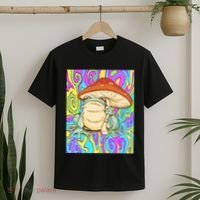 Chief Psychedelic Frog Toad Holding Trippy Mushroom T-Shirt thumb 2