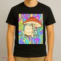 Chief Psychedelic Frog Toad Holding Trippy Mushroom T-Shirt thumb 3