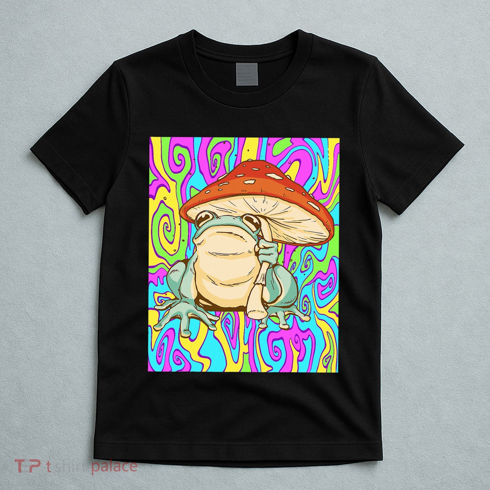 Chief Psychedelic Frog Toad Holding Trippy Mushroom T-Shirt
