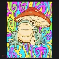 Chief Psychedelic Frog Toad Holding Trippy Mushroom Bucket Hat thumb 4
