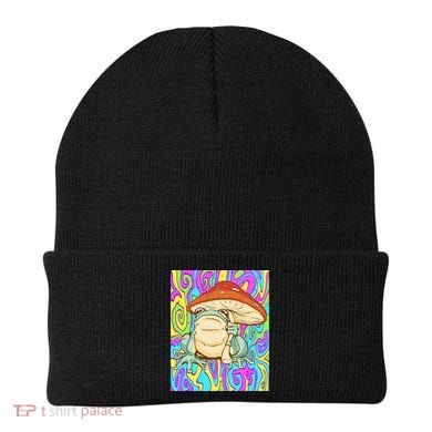 Chief Psychedelic Frog Toad Holding Trippy Mushroom Beanie
