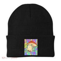 Chief Psychedelic Frog Toad Holding Trippy Mushroom Beanie thumb 0
