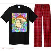 Chief Psychedelic Frog Toad Holding Trippy Mushroom Pajama Set thumb 0