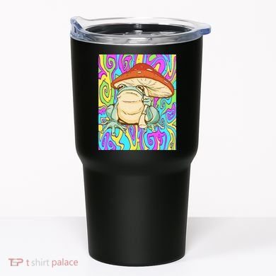 Chief Psychedelic Frog Toad Holding Trippy Mushroom Tumbler