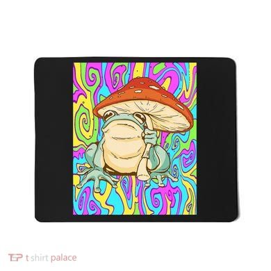 Chief Psychedelic Frog Toad Holding Trippy Mushroom Mousepad