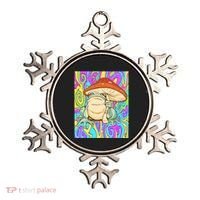 Chief Psychedelic Frog Toad Holding Trippy Mushroom Ornament thumb 0