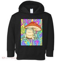 Chief Psychedelic Frog Toad Holding Trippy Mushroom Toddler Hoodie thumb 0