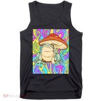 Chief Psychedelic Frog Toad Holding Trippy Mushroom Tank Top thumb 0