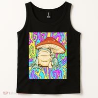 Chief Psychedelic Frog Toad Holding Trippy Mushroom Tank Top thumb 2