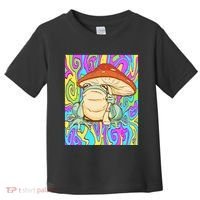 Chief Psychedelic Frog Toad Holding Trippy Mushroom Toddler T-Shirt thumb 0