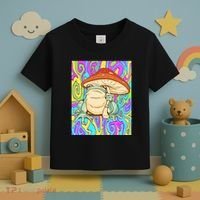 Chief Psychedelic Frog Toad Holding Trippy Mushroom Toddler T-Shirt thumb 3