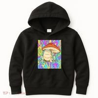 Chief Psychedelic Frog Toad Holding Trippy Mushroom Kids Hoodie thumb 0