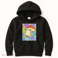 Chief Psychedelic Frog Toad Holding Trippy Mushroom Kids Hoodie thumb 0
