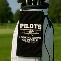 Cool Pilot For Men Women Aircraft Pilot Airplane Flying Golf Towel thumb 2