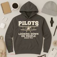 Cool Pilot For Men Women Aircraft Pilot Airplane Flying Hoodie thumb 3