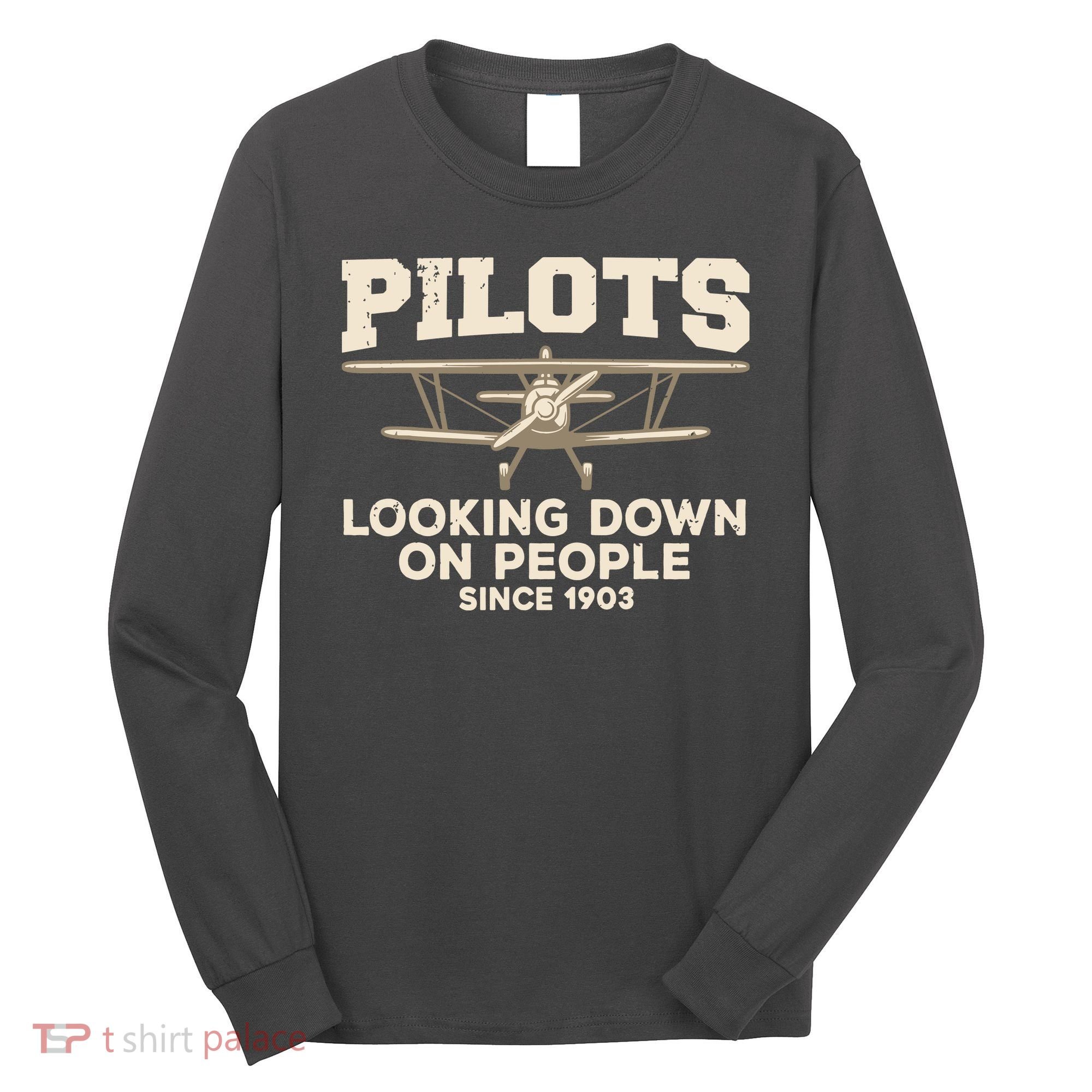 Cool Pilot For Men Women Aircraft Pilot Airplane Flying Long Sleeve Shirt